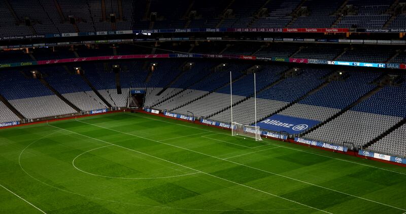 Allianz GAA Football Interprovincial Series Semi-Final, Croke Park, Dublin 18/10/2024
Leinster vs Connacht 
A view of the extra pitch markings
Mandatory Credit ©INPHO/James Crombie