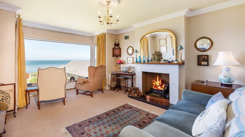 Living room with picture window