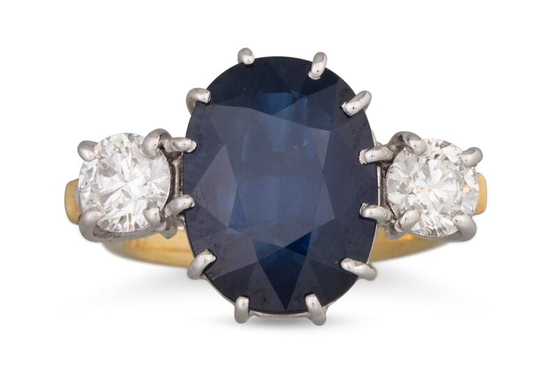 Sapphire and diamond ring, estimate €7,800-€8,500 at O'Reilly's auction