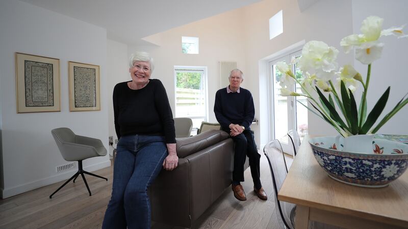Inside Sarah and Tim’s bungalow. Photograph: Nick Bradshaw