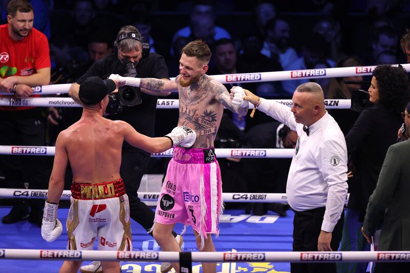 Andy was nervous for Taylor, Barry was just buzzing, the atmosphere in the arena of the electric kind. Photograph: Bryan Keane/Inpho