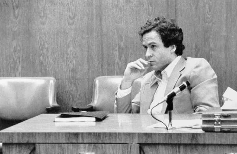 Serial killer: Ted Bundy at his trial in Florida for the murder of 12-year-old Kimberly Leach. Photograph: Bettmann/Getty