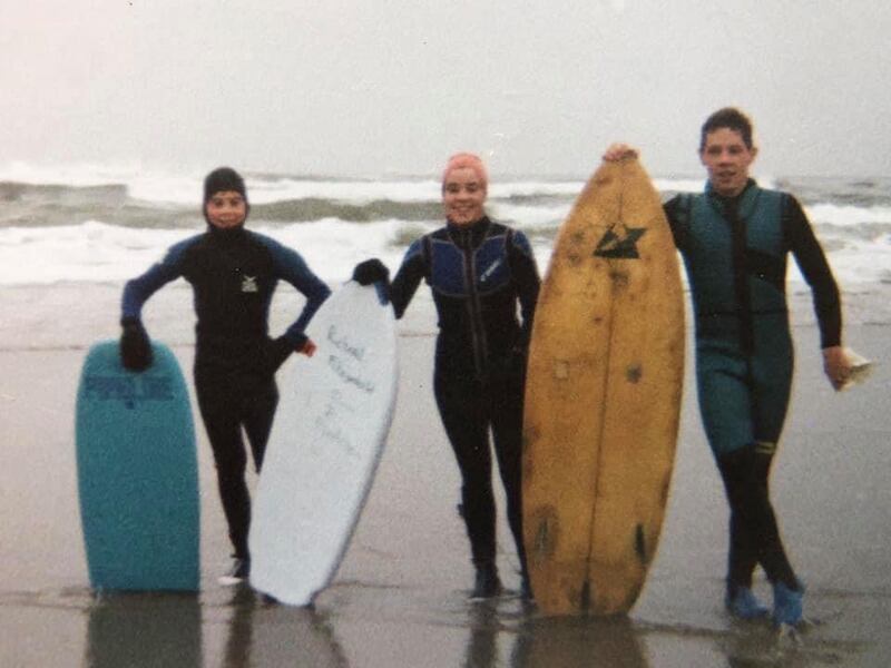 Richie with his sister, Frances, and brother, Joe, in Bundoran. Photograph: Karen Fitzgerald