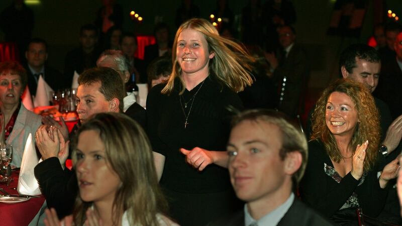 Cathy Gannon is named winner of the Irish Times Sportswoman of the Year in 2005. Photograph:  Frank Miller