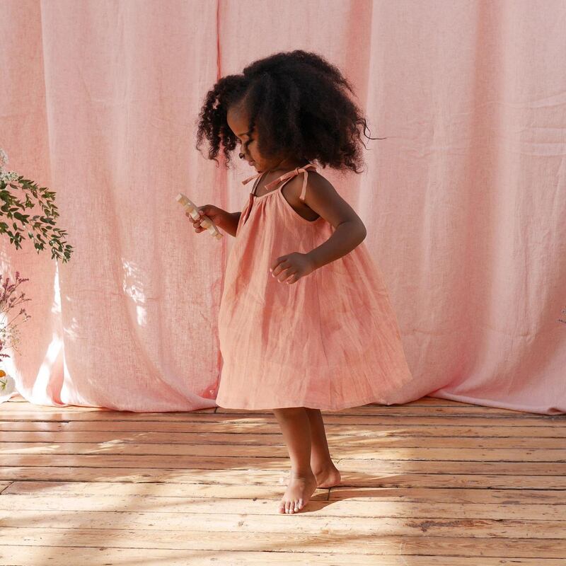 Daisy chain linen dress from €65 from thelittlewoodepeg.com