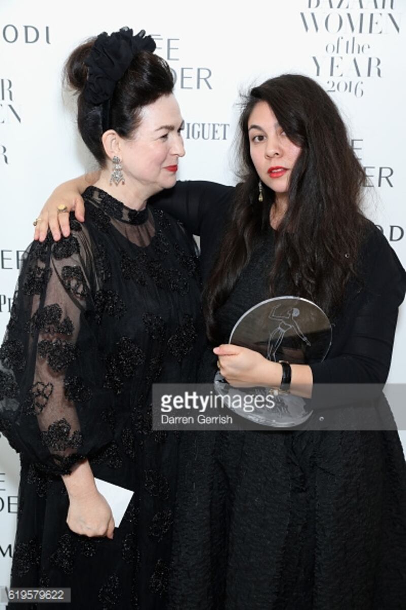 Simone Rocha with her mother Odette at the Harper’s Bazaar Women of the Year Awards 2016 in Claridges