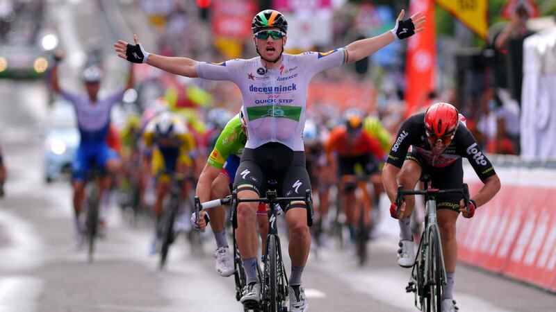 Ireland’s Sam Bennett might target one of the early sprint finishes, like stage 3 from Nice to Sisteron. Photograph:  Luc Claessen/Getty Images