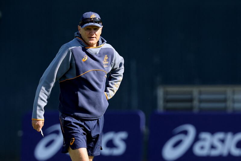 Australia's head coach Joe Schmidt during the team's training session in Brisbane on Thursday. Photograph: David Gray/AFP via Getty Images          