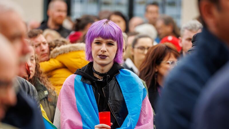 Amy Hunter at the vigil in  Sligo. Photograph: James Connolly