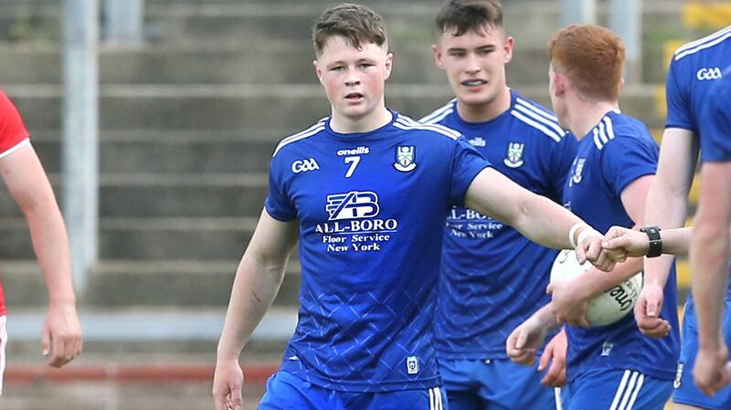 Monaghan captain Brendan Óg Ó Dufaigh pictured during the Ulster U-20  quarter-final match against Derry earlier this summer. Photograph: Margaret McLaughlin