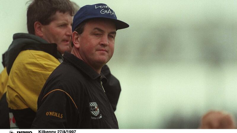 Kilkenny manager Nickey Brennan   watches as Dublin rattle Kilkenny at Croke Park in 1997. Photograph:  Patrick Bolger/Inpho