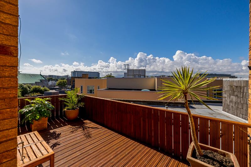 South-facing second terrace