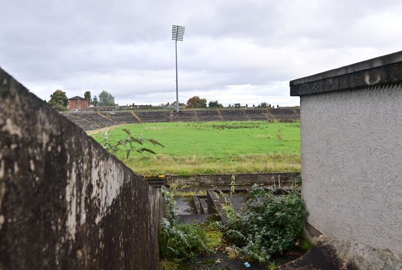 Casement Park in West Belfast has fallen into disrepair since it closed its gates more than a decade ago. Photograph: Colm Lenaghan/Pacemaker