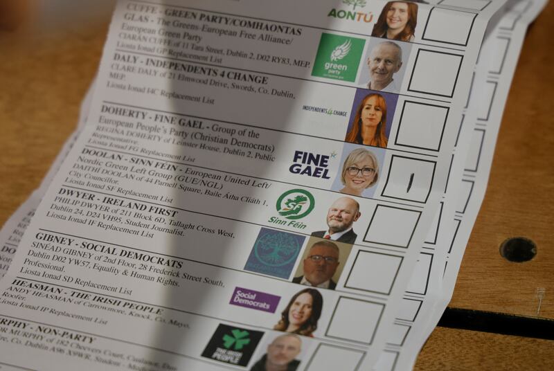 European elections: In Dublin, Barry Andrews of Fianna Fáil is attracting many first preferences and Fine Gael’s Regina Doherty is in with a shot of taking a seat. Photograph: Nick Bradshaw