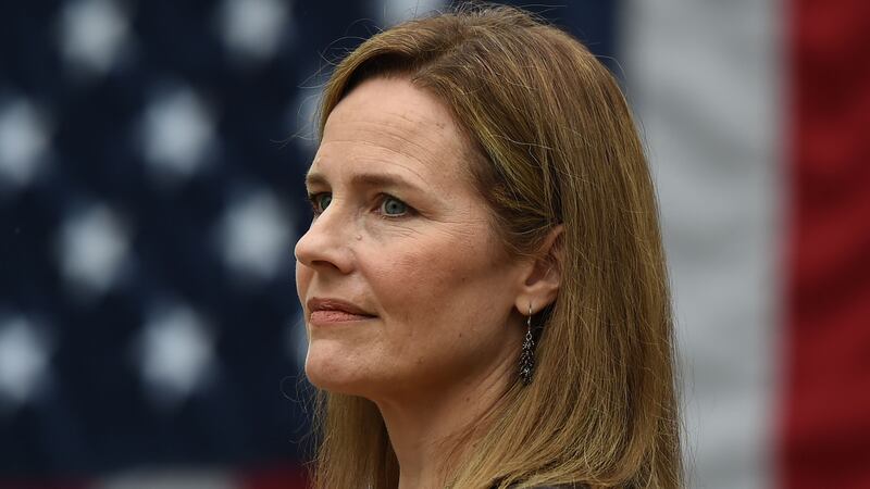 Amy Coney Barrett is adamant her decisions won’t be determined by her Catholic beliefs but will be based solely on the US constitution and the laws. Photograph: Olivier Douliery