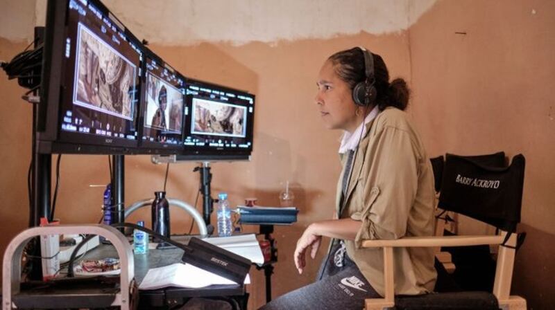 Gina Prince-Bythewood at work on the set of The Old Guard. Photograph: Mohammed Kamal/Netflix