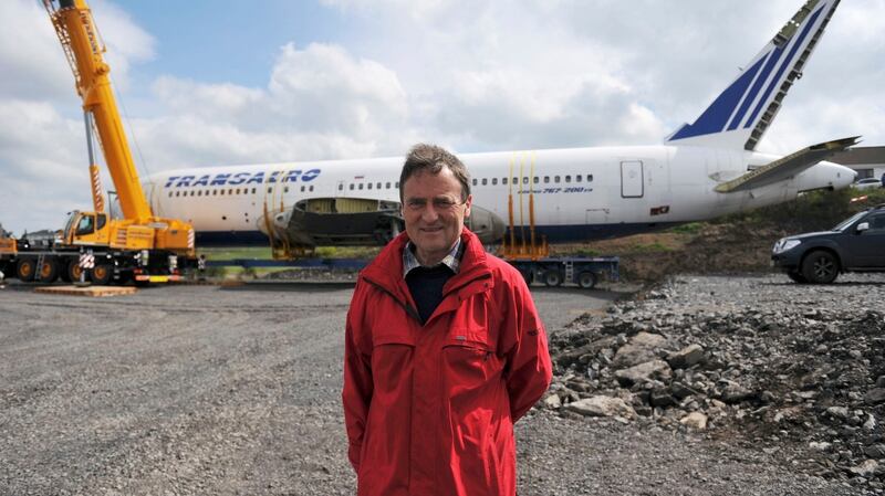 A Boeing 767 that glamping entrepreneur David McGowan has brought to Enniscrone, Co Sligo, to use as accommodation. Photograph: Clodagh Kilcoyne/Reuters
