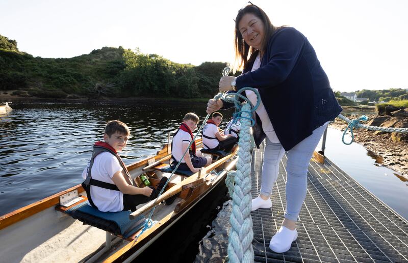 Denise McMenamin is chair of Inver Rowing Club and a coxswain involved in training the next generation. Photograph: Joe Dunne