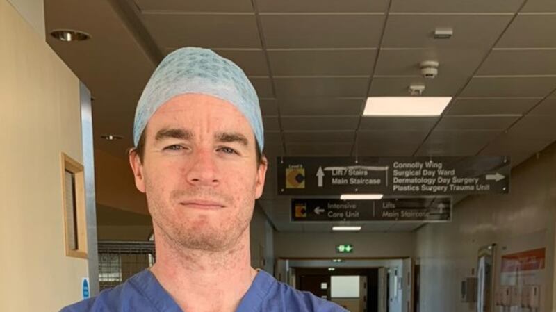 Photograph: Gordon Treacy, RCSI student volunteering at Connolly Hospital