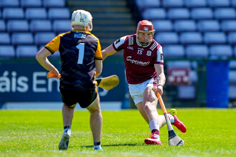 Conor Whelan of Galway in action in the Leinster SHC game between Galway and Antrim at Pearse Stadium on May 17th. Photograph: James Lawlor/Inpho