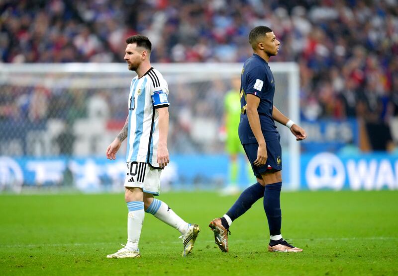 Lionel Messi and Kylian Mbappe, who pushed each other to new heights at the World Cup. 