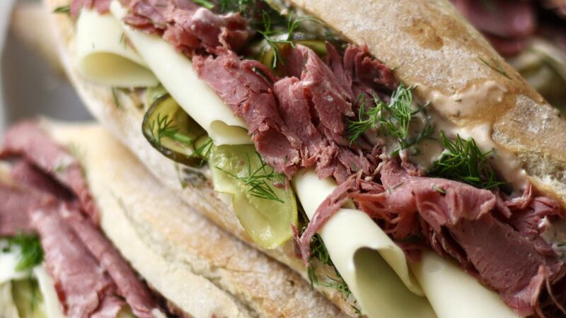Sonny’s signature sandwich, the salt-beef Reuben