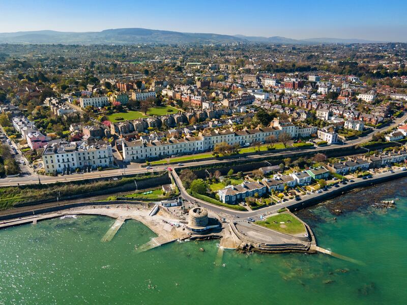Aerial view of Trafalgar Terrace and Seapoint