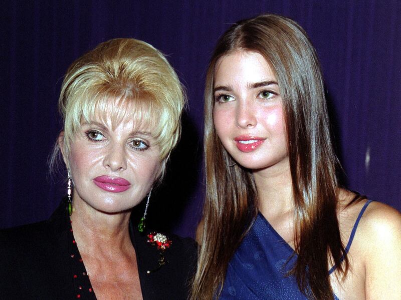 Mother and daughter: Ivana Trump with a young Ivanka in London in 2000. Photograph: Michael Crabtree/PA