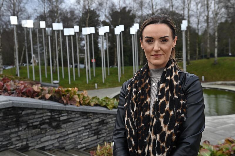 Claire Hayes, a sister of Alan Radford who was killed in the Omagh bomb. Photograph: Oliver McVeigh/PA Wire 