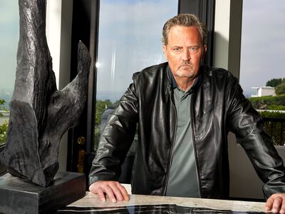 Matthew Perry played a sarcastic flatmate in the 10 seasons of the NBC comedy which ran from 1994. Photograph: Michelle Groskopf/The New York Times
                      