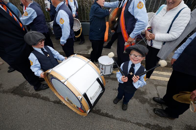 Participants in the Rossnowlagh parade in Co Donegal. Photograph Nick Bradshaw