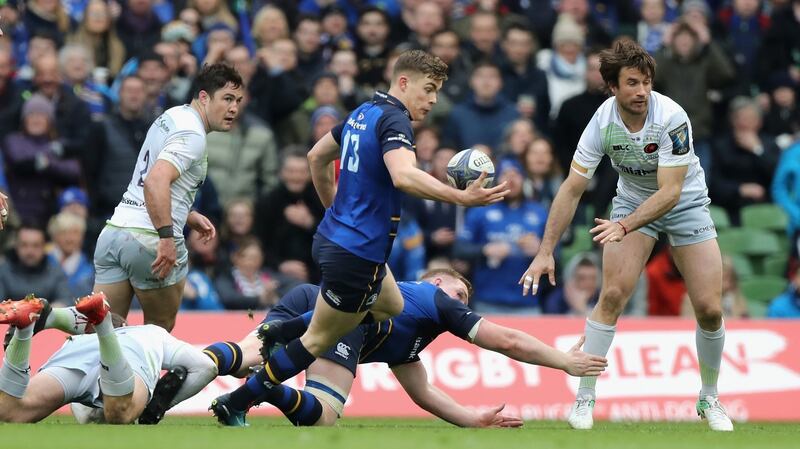 Garry Ringrose in action during Leinster’s win over Saracens. Photograph: David Rogers/Getty