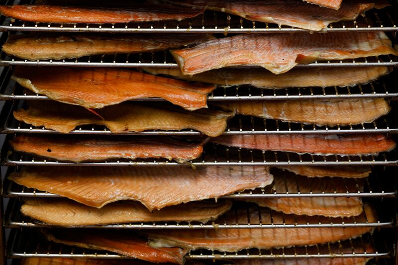 Smoked trout fillets