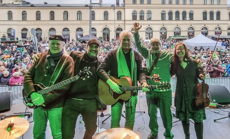 Lord mayor of Munich Dieter Reiter at the centre of St Patrick's Day celebrations in the German city, which is home to many Irish people.