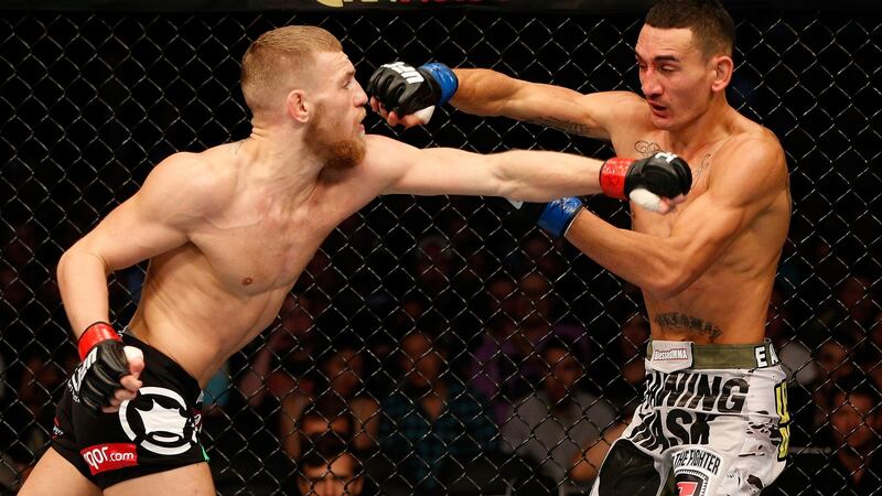 McGregor dazzled in beating Max Holloway in his first stateside fight in Boston four years ago and has risen meteorically since. Photo: Josh Hedges/Zuffa LLC/Zuffa LLC via Getty Images