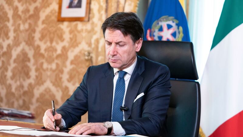 Italy’s prime minister Giuseppe Conte. Photograph: Filippo Attili/EPA/Chigi Palace