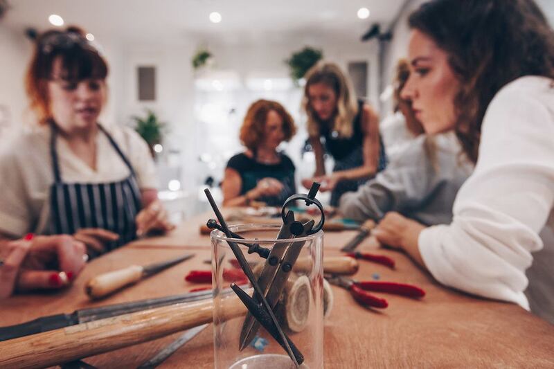 A class at Silver Works