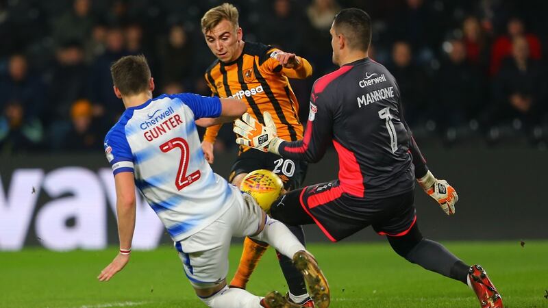 Jarrod Bowen scored one and set-up another for  Hull against  Nottingham Forest at the KCOM Stadium. Photograph:  Ashley Allen/Getty Images