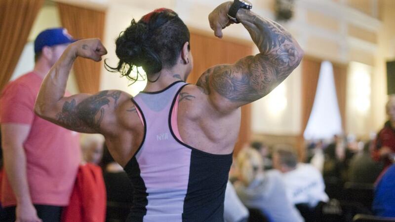 A competitor at the World Powerlifting Championships. Photograph: Malcolm McGettigan