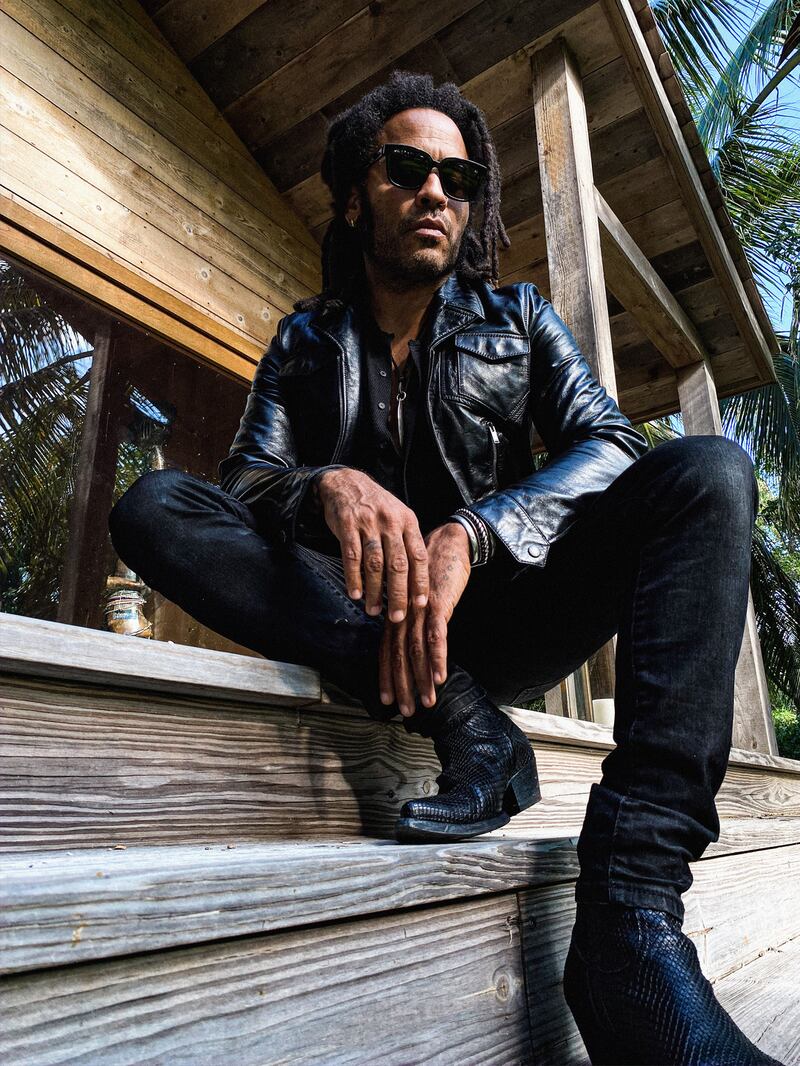 Musician Lenny Kravitz in the Bahamas. Photograph: Dana Scruggs/The New York Times