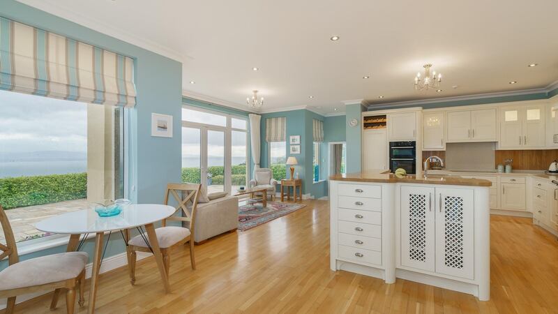 Cobblers Bank, Howth: the kitchen overlooks Dublin Bay