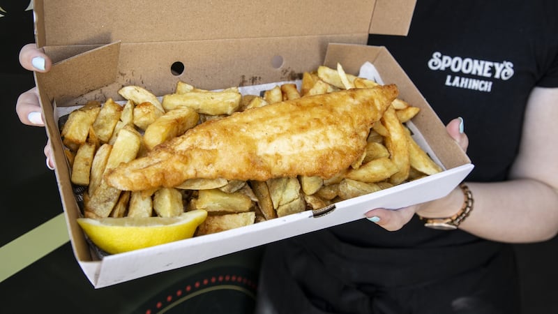 Fish and chips from Spooney’s in Lahinch. Photograph: Paul Sherwood