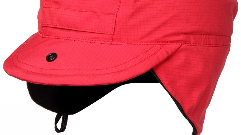 The Lowe Alpine Mountain Cap, €35,  is fully waterproof, fleece-lined and has adjustable earflaps and a peak.