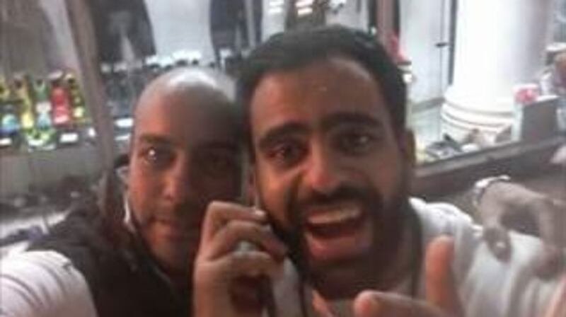 Ibrahim Halawa (right) with his cousin Abo Elgood