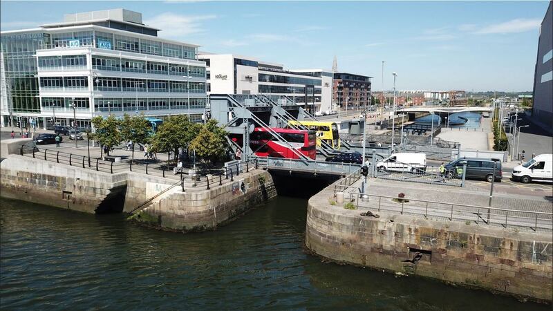 A contemporary view of the  Scherzer lifting bridges over Royal Canal Photograph: Dublin Docklands