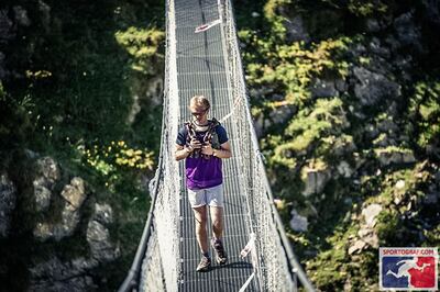 Conor Capplis during the ultramarathon in Andorra.
