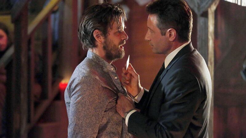 Gethin Anthony and David Duchovny in Aquarius