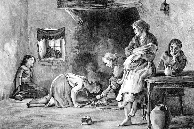 An Irish Famine illustration from The life and Times of Queen Victoria by Robert Wilson (1900). Photograph: The Print Collector/Print Collector/Getty Images
