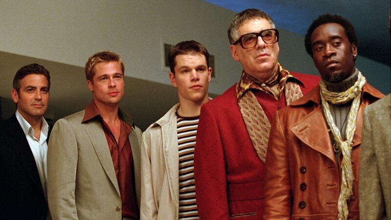 George Clooney, Brad Pitt, Matt Damon, Elliot Gould and Don Cheadle in Oceans 11