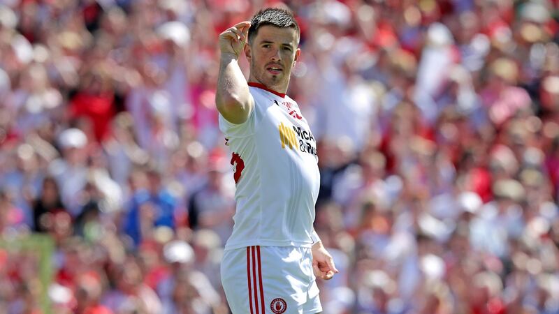 Ronan O’Neill scored two goals off the bench to help Tyrone sink Down in Clones. Photograph: Morgan Treacy/Inpho